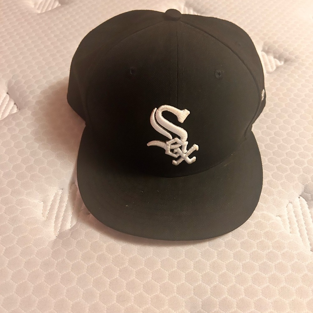 Black Baseball Cap with White Logo